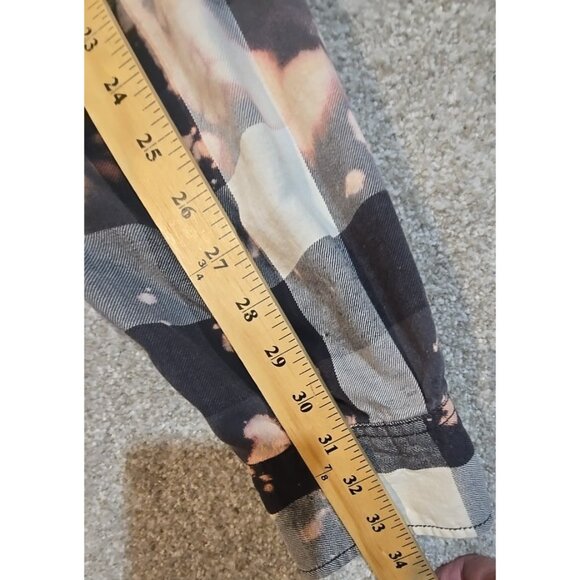 OOAK Upcycle Distressed Flannel Shacket Jason Friday the 13th Horror Boyfriend L - Picture 10 of 12